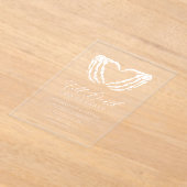 Tot de dood Chic Modern Gotisch Bruiloft Acryl Uitnodigingen (Laagn)