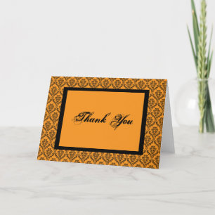 Tot de dood Damask heilige bruiloft bedankkaart