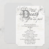 Tot de dood delen we het schedelscript huwelijk. kaart (Voorkant / Achterkant)