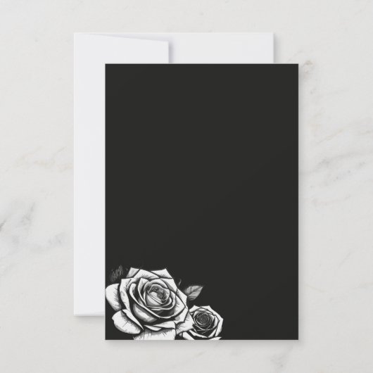 Tot de dood Doe ons deel schedel paar rozen Save The Date (Achterkant)