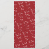 Tot de dood Doe ons deel Skelet Bruiloft Rood Menu (Achterkant)