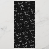 Tot de dood Doe ons deel Skelet Bruiloft Wit Menu (Achterkant)