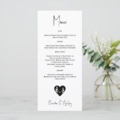 Tot de dood Doe ons deel Skelet Bruiloft Wit Menu (Staand voorkant)