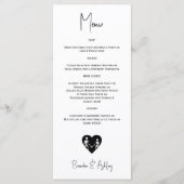 Tot de dood Doe ons deel Skelet Bruiloft Wit Menu (Voorkant)