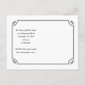 Tot de dood Doe ons deel skelet Save the Date Aankondigingskaart (Achterkant)