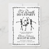 Tot de dood, doe ons feest vrijgezellenweekend kaart (Voorkant)