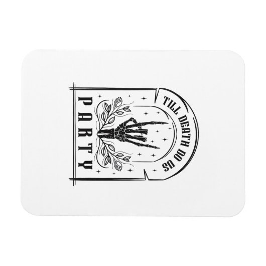 Tot de dood Doe ons Feestgeschenken Retro Bachelor Magneet (Horizontaal)