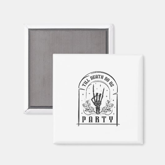 Tot de dood Doe ons Feestgeschenken Retro Bachelor Magneet (Voorkant / Achterkant)