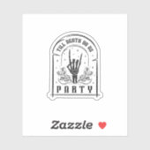 Tot de dood Doe ons Feestgeschenken Retro Bachelor Sticker (Vel)