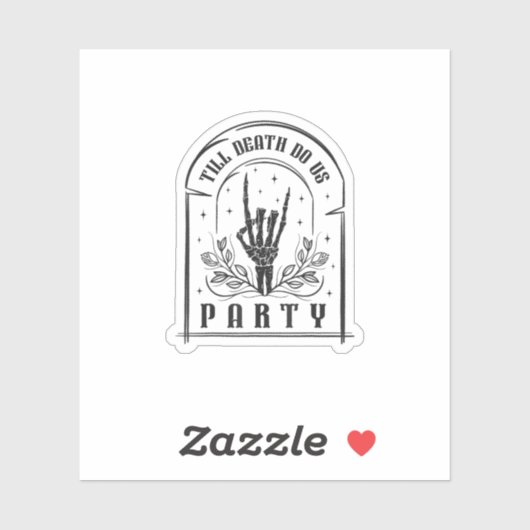 Tot de dood Doe ons Feestgeschenken Retro Bachelor Sticker (Vel)