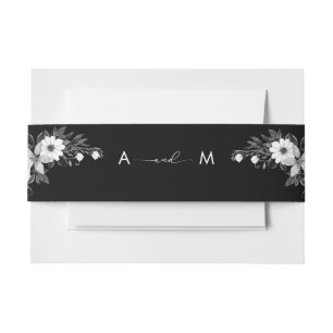 Tot de Dood Doe Ons Party Gothic Monogram Bruiloft Uitnodigingen Wikkel