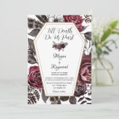 Tot de dood doen ons deel bloemenelegante Gothic b Kaart (Staand voorkant)