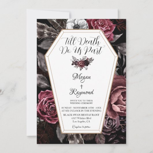 Tot de dood doen ons deel bloemenelegante Gothic b Kaart (Voorkant)