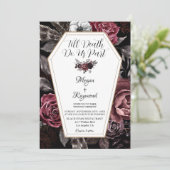 Tot de dood doen ons deel bloemenelegante Gothic b Kaart (Staand voorkant)