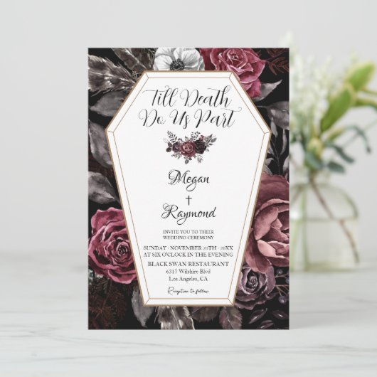 Tot de dood doen ons deel bloemenelegante Gothic b Kaart (Staand voorkant)