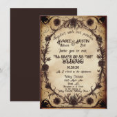 Tot de dood doen ons deel Gotische stijl bruiloft Kaart (Voorkant / Achterkant)