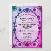 Tot de dood doen ons deel Gotische stijl bruiloft Kaart (Voorkant)