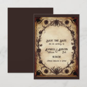 Tot de dood doen ons deel Gotische stijl bruiloft Save The Date (Voorkant / Achterkant)