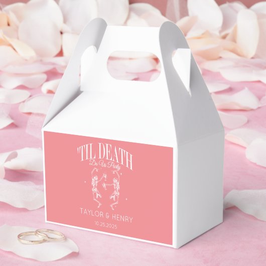 Tot de dood doen ons feest aangepaste bruiloft gun bedankdoosjes (Huwelijk)