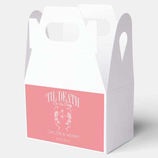 Tot de dood doen ons feest aangepaste bruiloft gun bedankdoosjes (Geopend)