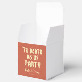 Tot de dood doen ons feest aangepaste bruiloft gun bedankdoosjes (Geopend)