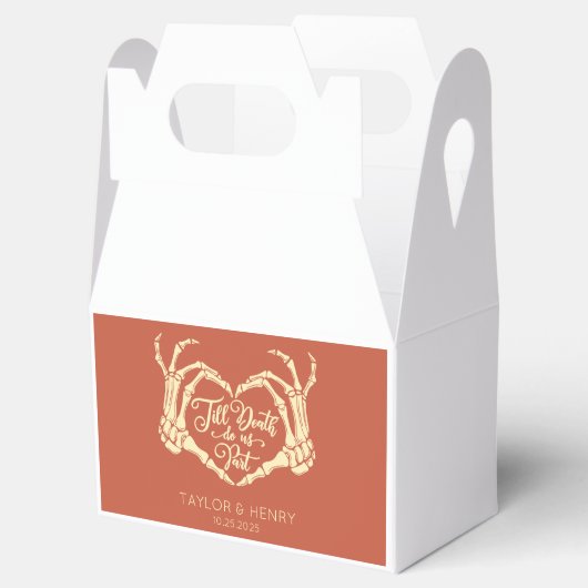 Tot de dood doen ons feest aangepaste bruiloft gun bedankdoosjes (Geopend)