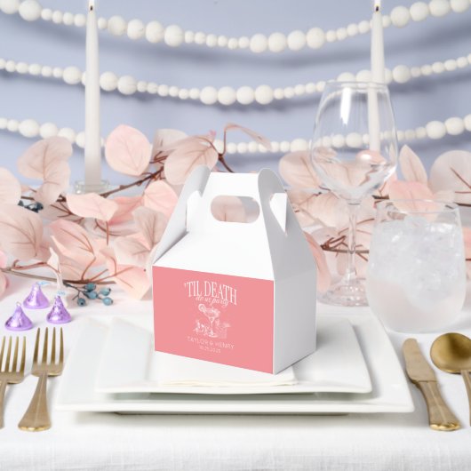 Tot de dood doen ons feest aangepaste bruiloft gun bedankdoosjes (Huwelijk)