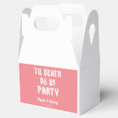Tot de dood doen ons feest aangepaste bruiloft gun bedankdoosjes (Geopend)