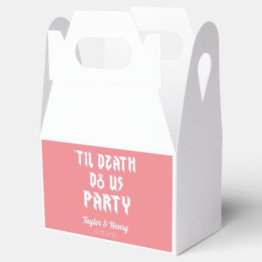 Tot de dood doen ons feest aangepaste bruiloft gun bedankdoosjes (Geopend)
