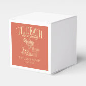 Tot de dood doen ons feest aangepaste bruiloft gun bedankdoosjes (Voorkant Zijde)