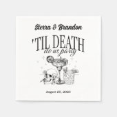 Tot de dood doen ons feest gepersonaliseerde bruil servet (Voorkant)