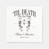 Tot de dood doen ons feest gepersonaliseerde bruil servet (Voorkant)