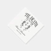 Tot de dood doen ons feest gepersonaliseerde bruil servet (Hoek)