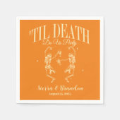 Tot de dood doen ons feest gepersonaliseerde bruil servet (Voorkant)