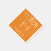 Tot de dood doen ons feest gepersonaliseerde bruil servet (Hoek)