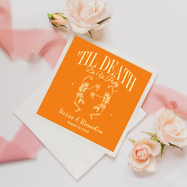 Tot de dood doen ons feest gepersonaliseerde bruil servet