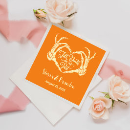 Tot de dood doen ons feest gepersonaliseerde bruil servet