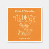 Tot de dood doen ons feest gepersonaliseerde bruil servet (Voorkant)