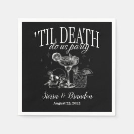 Tot de dood doen ons feest gepersonaliseerde bruil servet