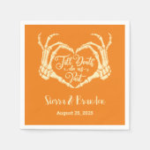 Tot de dood doen ons feest gepersonaliseerde bruil servet (Voorkant)