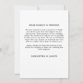 Tot de dood doen ons feest Gotische Halloween brui Bedankkaart (Achterkant)