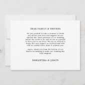 Tot de dood doen ons feest Gotische Halloween brui Bedankkaart (Achterkant)