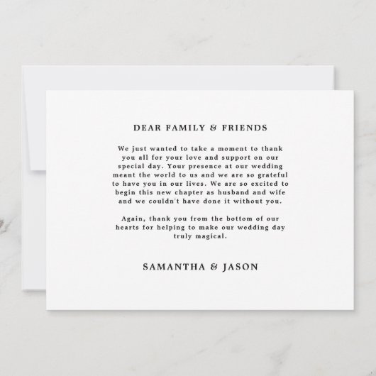 Tot de dood doen ons feest Gotische Halloween brui Bedankkaart (Achterkant)