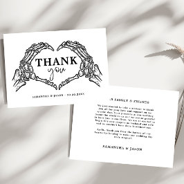 Tot de dood doen ons feest Gotische Halloween brui Bedankkaart