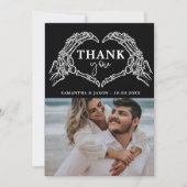 Tot de dood doen ons feest Gotische Halloween brui Bedankkaart (Voorkant)