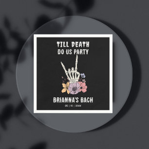 Tot de dood doen ons feest vrijgezellenweekend servet