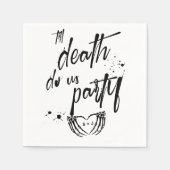 Tot de dood doen ons partij bruiloft gunst servet (Voorkant)