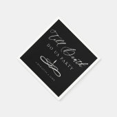 Tot de dood doen ons partij minimale moderne bruil servet (Hoek)