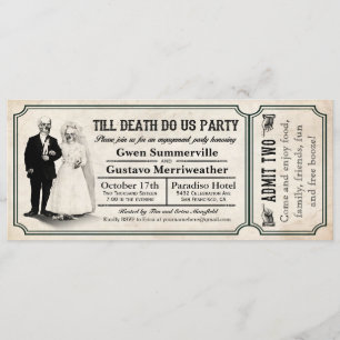 Tot de dood doen ons partij verlovingsfeest ticket kaart
