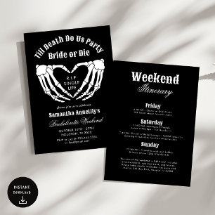 Tot de dood doen ons Party Bachelorette Party Kaart